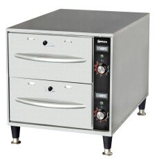 Omcan Double Freestanding Narrow Warming Drawer – 120 V, 900W 48884