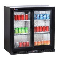 35" Back Bar Beverage Cooler with 2 sliding glass doors and 208 L / 7 cu.ft. capacity – 110 V, 137 W 47587