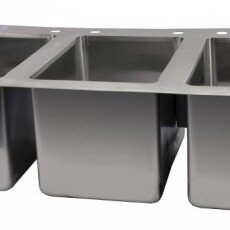 Omcan Stainless Steel Triple Drop in Sink with Flat Top 10″ x 14″ x 10″ 39783
