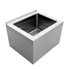 20" W x 16" D x 12" H Stainless Steel Mop Sink with Drain Basket 44606