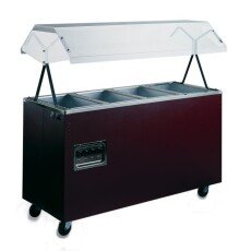 Economy Portable™ 46" 2-Series Hot Food Station with open storage in granite 3 Well or Pan Size 38728