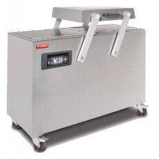 Omcan Turbovac Heavy-Duty Double Chamber Vacuum Packaging Machine with Aluminum Cover and Flat Working Surface with 23″ Seal Length 50002