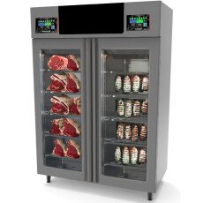 Omcan Stagionello® + Maturmeat® Combo 100+100 KG Cabinet with Climatouch® and Fumotic® 44989