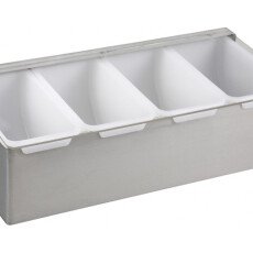 Winco Garnish Condiment Holder with Stainless Steel Base CDP-4