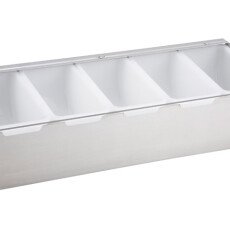 Winco Condiment Garnish Holder with Stainless Steel Base CDP-5