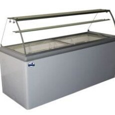 Clearance Ice Cream 8 Dipping Cabinet Display Freezer with Sneeze Guard