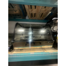 Used 34″ Stainless Steel Curved Glass Countertop Refrigerated Display Case EFI CGCM-CT-3427-CL