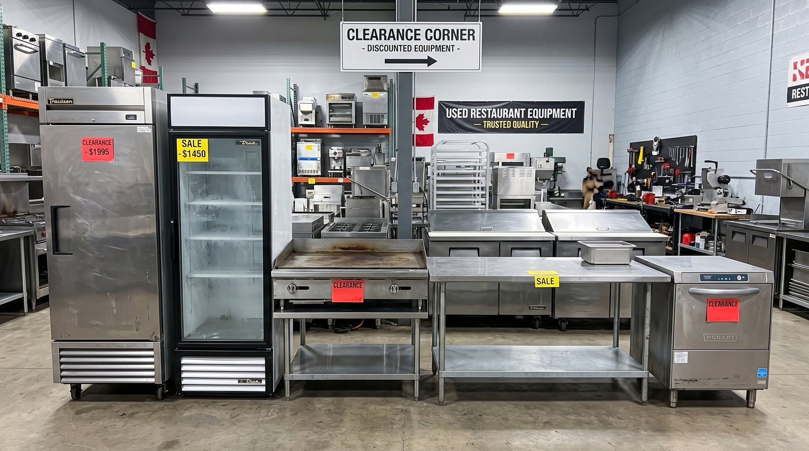 Up to 50% off scratch-and-dent & used equipment