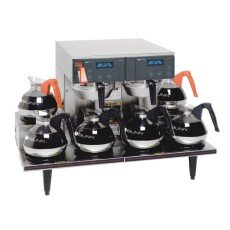 Commercial 12 Cup Automatic Coffee Brewer with Six Lower Warmers BUNN AXIOM-0/6-Twin