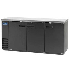 72" 3 Door Solid Back Bar Refrigerator Cooler Arctic Air ABB72