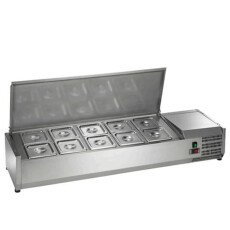 55" 10 Pan Countertop Prep Table Cooler Arctic Air ACP55