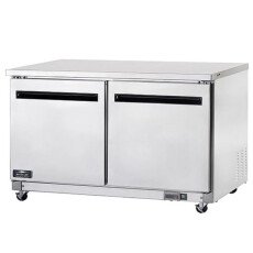 60" 2 Door Solid SS Undercounter Freezer Arctic Air AUC60F