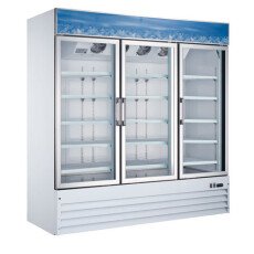 Freezer 80" White Frame Reach-In Glass 3 Door with 52.3 cu.ft. capacity – 50087