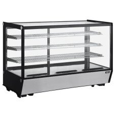 60″ Countertop Square Glass Refrigerated Display with 10 cu.ft. (277 Liters) Capacity – 110-120V, 800W Omcan 47965
