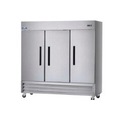 New 72 CuFt 3 Door Solid SS Reach-In Refrigerator Cooler Arctic Air AR72