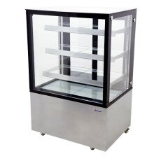 36" Square Glass Floor Refrigerated Display Case Cooler Omcan 44382