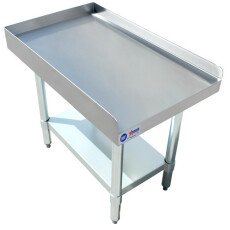 30″ x 15″ Stainless Steel Equipment Stand with Stainless Steel Undershelf and Legs 47692