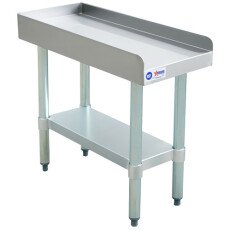 30″ x 12″ Stainless Steel Equipment Stand with Stainless Steel Undershelf and Legs 47691