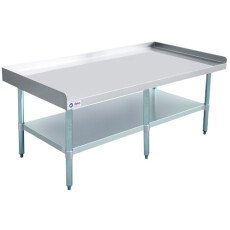 30″ x 60″ Stainless Steel Equipment Stand with Stainless Steel Undershelf and 6 Legs 47991