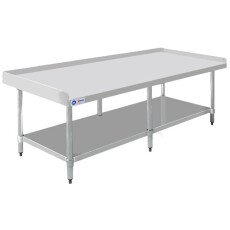 30″ x 72″ Stainless Steel Equipment Stand with Galvanized Undershelf and 6 Legs 47994