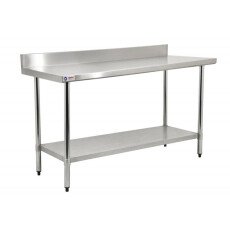 30″ x 48″ Stainless Steel Work Table with 4″ Backsplash 22088