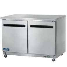 New Clearance 48" 2 Door Solid SS Undercounter Refrigerator Cooler Arctic Air AUC48R