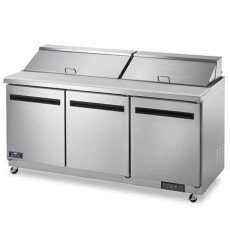 New Clearance 72" 2 Door Solid SS Sandwich Salad Prep Table Cooler Arctic Air AST72R