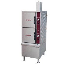 Natural Gas 10 Pan Convection Steamer on Cabinet Base SX-10G3