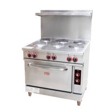 Electric 36” Commercial Range with 6 Burners and Standard Oven 208 Volt, 18kW, 3 Phase Power 49103
