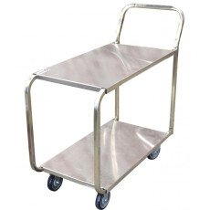Stainless Steel Solid Top Stock Rolling Cart 700lbs Capacity 19" wide x 44" long 13118
