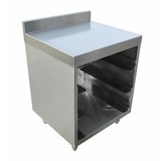 Stainless Steel Flat Top Glass Rack Storage Unit 44595