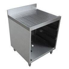 Stainless Steel Corrugated Top Glass Rack Storage Unit 44596