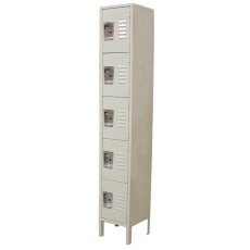 5 Tier, 1 Bank Steel Locker – Beige 13132
