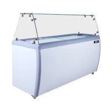 71″ 12+10 Tubs Capacity Ice Cream Dipping Freezer with Flat Sneeze Guard 48648