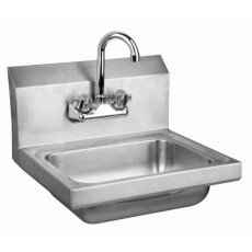 18" x 17" x 14" Wall Mount Hand Sink With Faucet SIH817-F