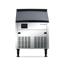 280 lb/Day Air-Cooled Undercounter Commercial Ice Cube Machine with 80 lb Storage Bin ICB28080