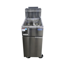 Restored Like New Atosa ATFS-40ES 40lb Deep Fryer - Nat Gas- Never Used