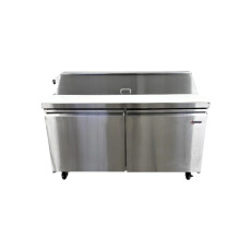 Restored Like New Omcan PT-CN-1524-HC Refrigerated Prep Table - 2 Solid Door - 60 Inch