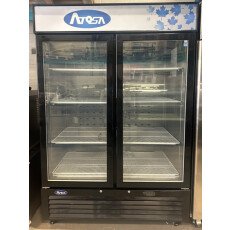 Used 54" 2 Door Glass Refrigerator Merchandiser Atosa MCF8723GR-CL