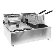12 lb x 2 Double Tank Countertop Electric Fryer 110V Omcan 34868