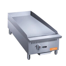 12" Wide 30" Deep Gas Griddle Flat Top  30,000 BTU NG or LP Brika BGM-12