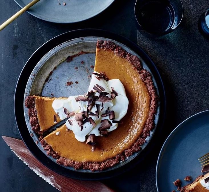Pumpkin Cream Pie in a Chocolate Crust Recipe
